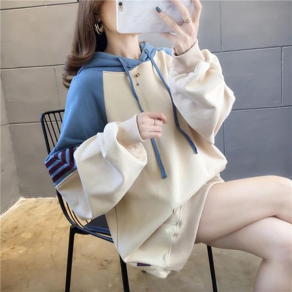 women's hoodies & sweatshirts cotton hoodie female autumn women korean style color-block casual harajuku oversized for teen girls, Black
women's hoodies & sweatshirts cotton hoodie female autumn women korean style color-block casual harajuku oversized for teen girls, Black