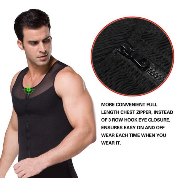 men's body shapers men chest shaper zipper male vest shapewear slimming underwear waist tummy control, Black;brown
men's body shapers men chest shaper zipper male vest shapewear slimming underwear waist tummy control, Black;brown