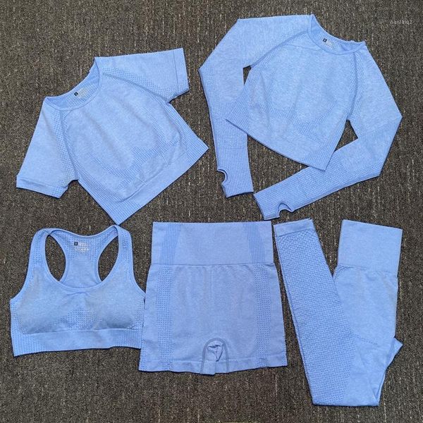 seamless women yoga set 2/3/5pcs sportswear fitness sports suits workout gym running clothing crop high waist leggings,lf171 outfit
seamless women yoga set 2/3/5pcs sportswear fitness sports suits workout gym running clothing crop high waist leggings,lf171 outfit