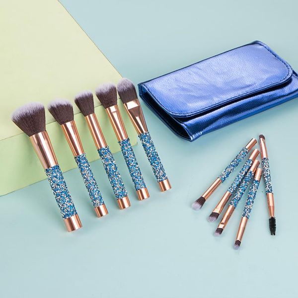 makeup brushes 10 diamond-encrusted with blue diamond handle high-end loose powder eyeshadow brush beauty tools
makeup brushes 10 diamond-encrusted with blue diamond handle high-end loose powder eyeshadow brush beauty tools