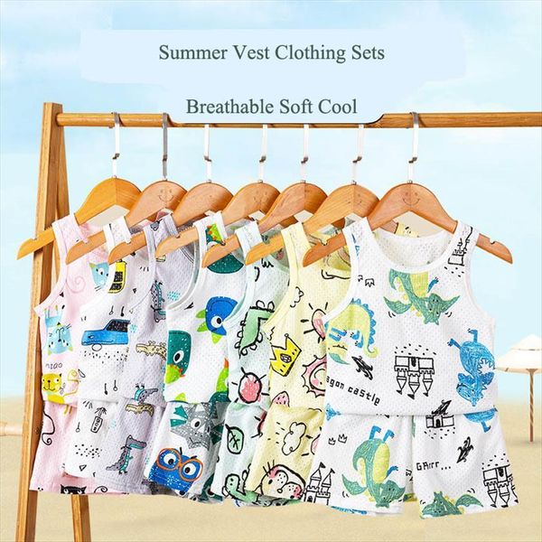 cotton vest sets for kids boys and girls summer children suits pajamas babies clothing clothes child, White
cotton vest sets for kids boys and girls summer children suits pajamas babies clothing clothes child, White