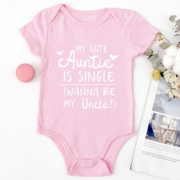 rompers my cute auntie is single wanna be uncle baby clothes 100% cotton short sleeve boys girls infant jumpsuit outfits, Blue
rompers my cute auntie is single wanna be uncle baby clothes 100% cotton short sleeve boys girls infant jumpsuit outfits, Blue