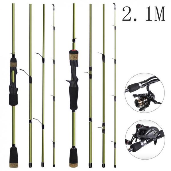 2.1m 4 section carbon fiber lure fishing rod m power portable ultra light spinning/casting pole boat rods
2.1m 4 section carbon fiber lure fishing rod m power portable ultra light spinning/casting pole boat rods
