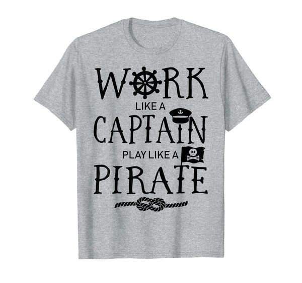 work like a captain play like a pirate funny boating gift t-shirt, White;black
work like a captain play like a pirate funny boating gift t-shirt, White;black