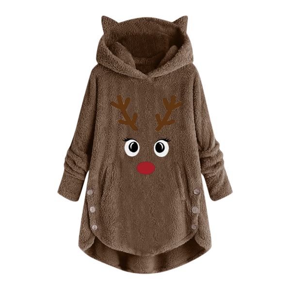 propcm women hooded sweaters winter elk printed cat ears long sleeve button warm pullover christmas casual sweater xmas hoodies, Black
propcm women hooded sweaters winter elk printed cat ears long sleeve button warm pullover christmas casual sweater xmas hoodies, Black