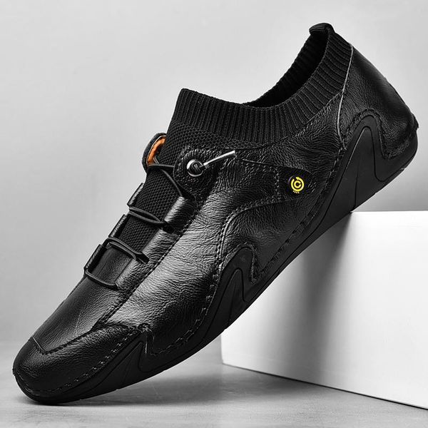 men shoes casual leather handmade sneakers breathable driving designer men's loafers fashion moccasins zapatos hombre dress, Black
men shoes casual leather handmade sneakers breathable driving designer men's loafers fashion moccasins zapatos hombre dress, Black