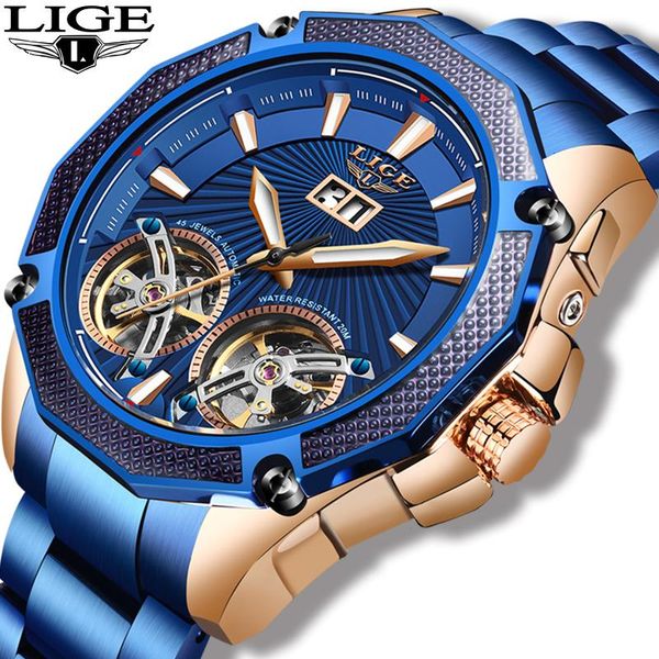 wristwatches reloj hombre 2021 lige men menchanical wristwatch double tourbillon watch sport waterproof automatic clock, Slivery;brown
wristwatches reloj hombre 2021 lige men menchanical wristwatch double tourbillon watch sport waterproof automatic clock, Slivery;brown