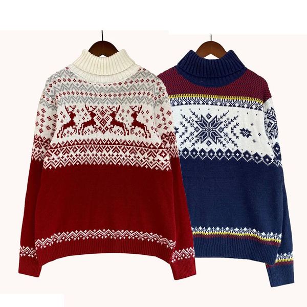 women's sweaters 2021 christmas deer couples sweater men women autumn winter turtleneck blouse cute pullover knitted jumper, White;black
women's sweaters 2021 christmas deer couples sweater men women autumn winter turtleneck blouse cute pullover knitted jumper, White;black