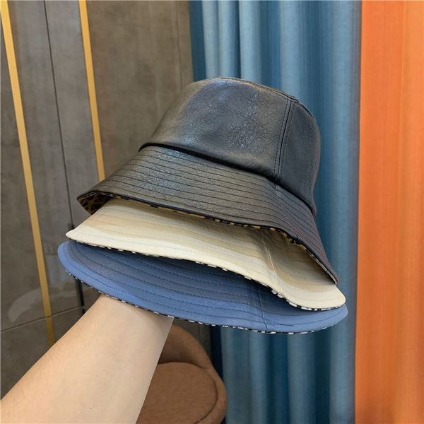 designer fisherman's female autumn and winter chic harajuku pu leather double-sided leopard print basin art sunshade hat
designer fisherman's female autumn and winter chic harajuku pu leather double-sided leopard print basin art sunshade hat