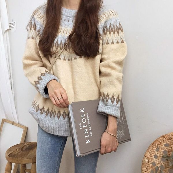 men's sweaters female neck pullovers full sleeve printed spring knitting fresh retro-preppy literary sweaters casual korean style 554y, White;black
men's sweaters female neck pullovers full sleeve printed spring knitting fresh retro-preppy literary sweaters casual korean style 554y, White;black