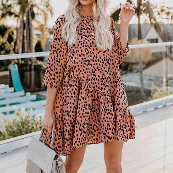 casual leopard print summer women dress plus size loose streetwear black animal print dress vestidos 210415, Black;gray
casual leopard print summer women dress plus size loose streetwear black animal print dress vestidos 210415, Black;gray