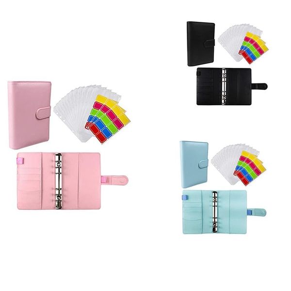 leather notebook binder cover with 12pcs pockets, loose leaf zipper bags envelope system planner notepads, Purple;pink
leather notebook binder cover with 12pcs pockets, loose leaf zipper bags envelope system planner notepads, Purple;pink