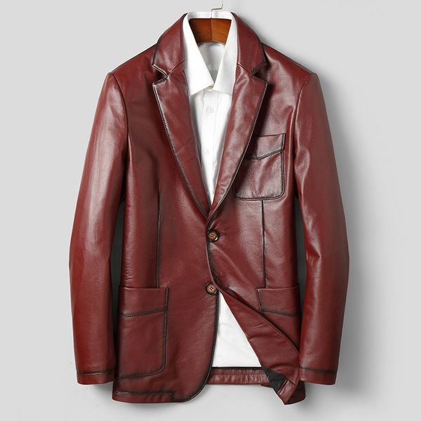 genuine leather jacket for man blazer fashion clothe casual coat slim fit overcoat outerwear windbreakers plus size l-4xl, Black
genuine leather jacket for man blazer fashion clothe casual coat slim fit overcoat outerwear windbreakers plus size l-4xl, Black