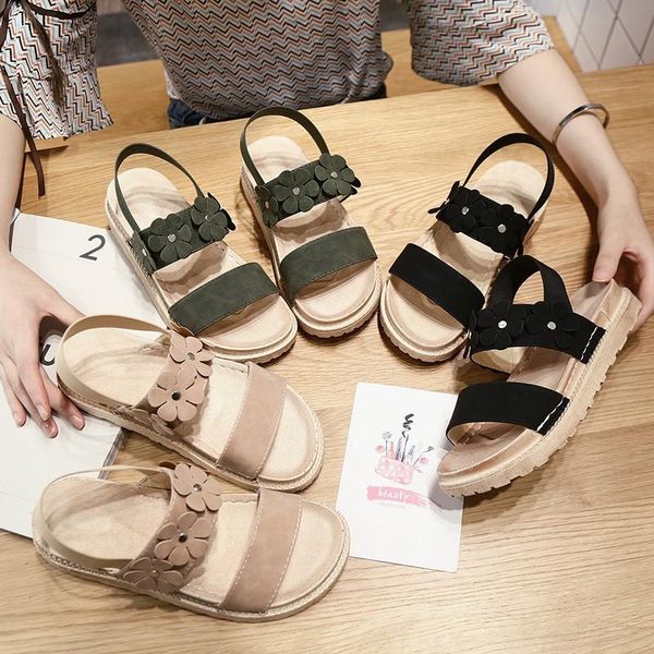peep toe back strap flat with platform sandals women hook loop flower ladies shoes solid casual fashion basic, Black
peep toe back strap flat with platform sandals women hook loop flower ladies shoes solid casual fashion basic, Black