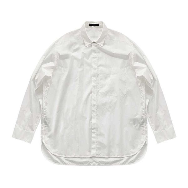 men's casual shirts fog niche light luxury casual formal dress long sleeved white high street silhouette loose large black shirt, White;black
men's casual shirts fog niche light luxury casual formal dress long sleeved white high street silhouette loose large black shirt, White;black