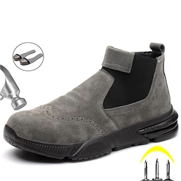 male work shoes anti-puncture safety boots indestructible chelsea men steel toe 210923, Black
male work shoes anti-puncture safety boots indestructible chelsea men steel toe 210923, Black
