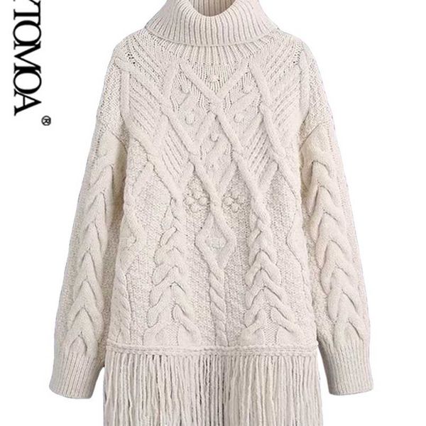 kpytomoa women fashion with tassel thick warm cable-knit sweater vintage high neck long sleeve female pullovers chic 211123, White;black
kpytomoa women fashion with tassel thick warm cable-knit sweater vintage high neck long sleeve female pullovers chic 211123, White;black