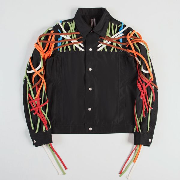2022 new dark high street wear rope jacket men's and women's lovers' color selling, Black;brown
2022 new dark high street wear rope jacket men's and women's lovers' color selling, Black;brown