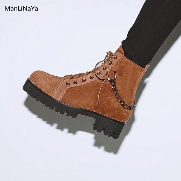 boots square heel lace up women brand design cow suede metal chain female warm short plush ladies motorcycle, Black
boots square heel lace up women brand design cow suede metal chain female warm short plush ladies motorcycle, Black
