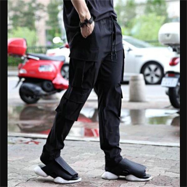 men's pants korean fashion brand 2021 solid color multi pocket closed foot overalls loose leisure sports, Black
men's pants korean fashion brand 2021 solid color multi pocket closed foot overalls loose leisure sports, Black