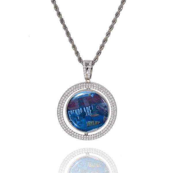 pendant necklaces hip hop personality large double-sided round rotating po with micro set zircon diy po frame necklace, Silver
pendant necklaces hip hop personality large double-sided round rotating po with micro set zircon diy po frame necklace, Silver