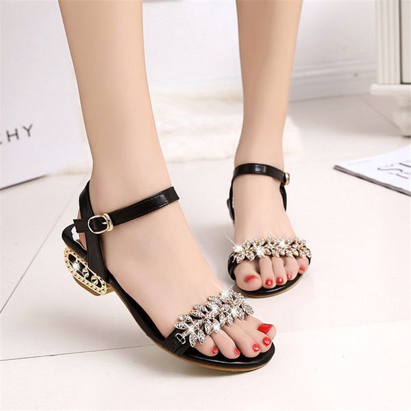 womens shoes summer new style rhinestone low-heel roman style buckle fashion party sandals1, Black
womens shoes summer new style rhinestone low-heel roman style buckle fashion party sandals1, Black