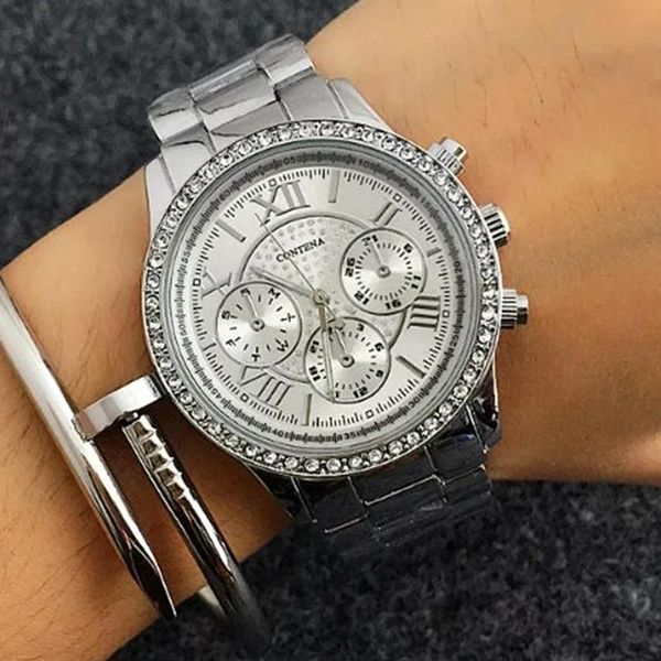 wristwatches women watches 2021 fashion diamond geneva ladies quartz stainless steel silver strap female clocks, Slivery;brown
wristwatches women watches 2021 fashion diamond geneva ladies quartz stainless steel silver strap female clocks, Slivery;brown