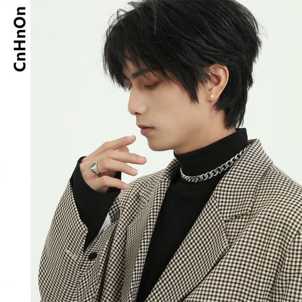 men's suits & blazers plaid suit korean style retro casual all-match jacket trend m5-am-9902, White;black
men's suits & blazers plaid suit korean style retro casual all-match jacket trend m5-am-9902, White;black