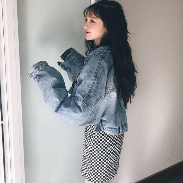 women's jackets spring/autumn women coat denim jacket loose short length fashion outerwear college students ins clothing to, Black;brown
women's jackets spring/autumn women coat denim jacket loose short length fashion outerwear college students ins clothing to, Black;brown