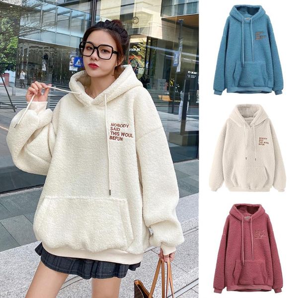 women's hoodies & sweatshirts ladies fleece thickening solid letter printed pullover coat fall winter long sleeve drawstring pocket hoo, Black
women's hoodies & sweatshirts ladies fleece thickening solid letter printed pullover coat fall winter long sleeve drawstring pocket hoo, Black