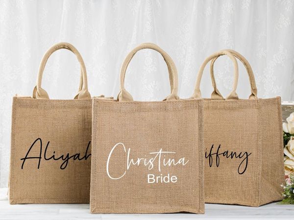 gift wrap personalized bridesmaid bags with name bachelorette party mother of bride custom beach jute bag wedding favors
gift wrap personalized bridesmaid bags with name bachelorette party mother of bride custom beach jute bag wedding favors