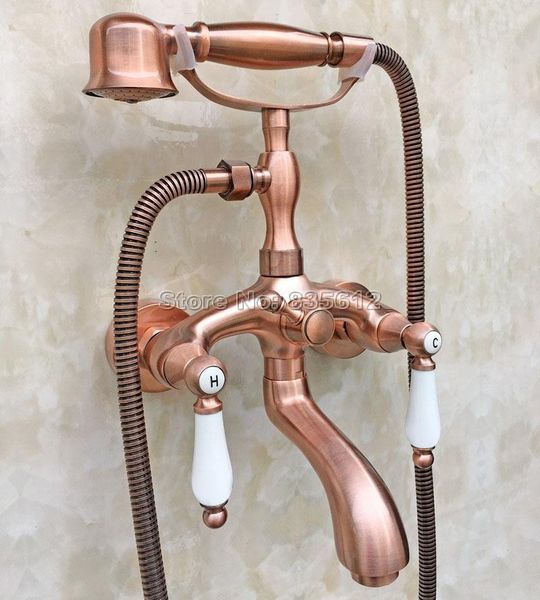 antique red copper wall mounted clawfoot bathtub faucet set with handheld shower head dual ceramic handles mixer taps wtf805 bathroom sets
antique red copper wall mounted clawfoot bathtub faucet set with handheld shower head dual ceramic handles mixer taps wtf805 bathroom sets