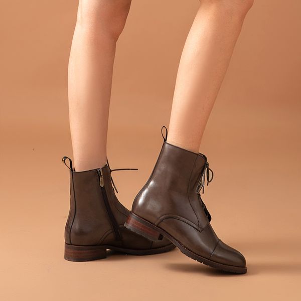 boots ankle boots women cow leather retro round toe lace-up closure fashion ladies shoes autumn footwear handmade 03680, Black
boots ankle boots women cow leather retro round toe lace-up closure fashion ladies shoes autumn footwear handmade 03680, Black