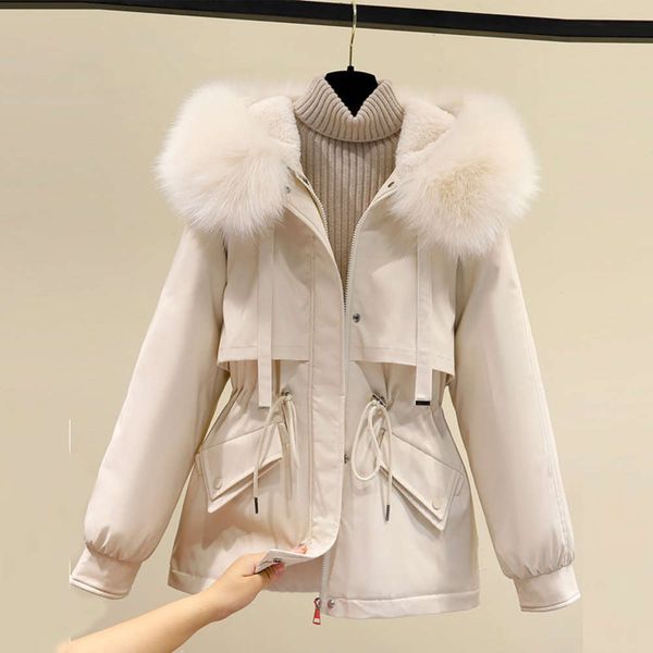 down cotton jacket women's version lamb wool bladder pie overcomes medium and long style, closes waist shows thin, Black
down cotton jacket women's version lamb wool bladder pie overcomes medium and long style, closes waist shows thin, Black