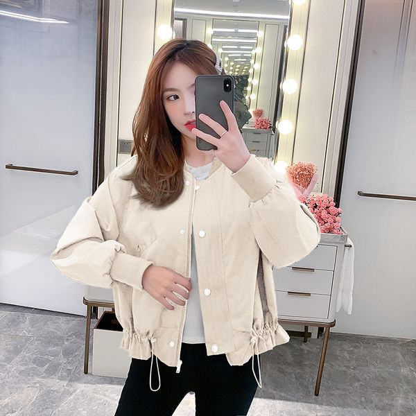luxury ets 2021 autumn korean stand collar fashion casual short baseball et loose zipper student coat women's top, Black;brown
luxury ets 2021 autumn korean stand collar fashion casual short baseball et loose zipper student coat women's top, Black;brown