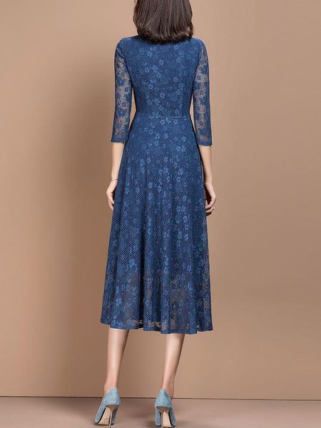 casual dresses spring vintage 2021 three quarter sleeve blue lace dress for women, Black;gray
casual dresses spring vintage 2021 three quarter sleeve blue lace dress for women, Black;gray