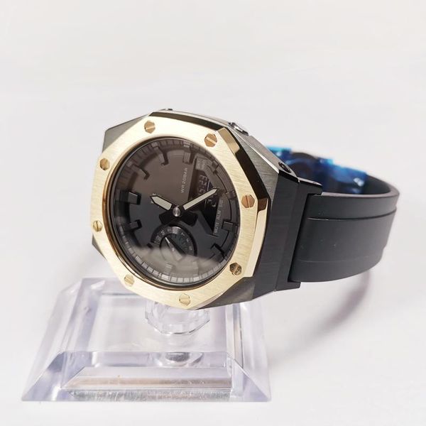 watch bands 2nd generation ga2100 black gold metal bezel rubber watchstrap adapters ga2110 resin watchband butterfly clasp, Black;brown
watch bands 2nd generation ga2100 black gold metal bezel rubber watchstrap adapters ga2110 resin watchband butterfly clasp, Black;brown