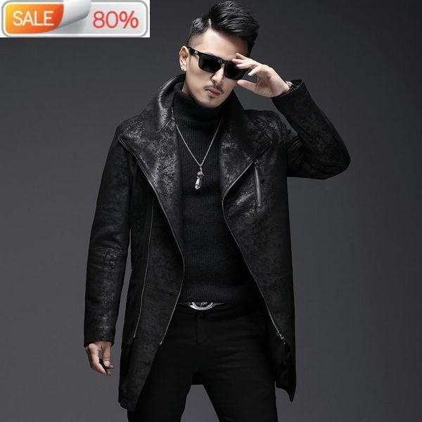 men's leather & faux 2021 autumn real genuine jacket men long 100% sheepskin coat korean vintage jackets l1a-4701, Black
men's leather & faux 2021 autumn real genuine jacket men long 100% sheepskin coat korean vintage jackets l1a-4701, Black
