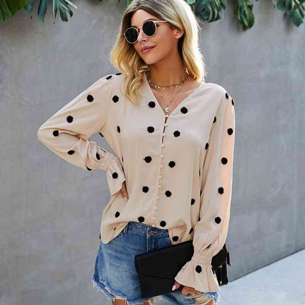 summer spring new ladies dot street style blouse loose v neck loose princess sleeve casual female chic blouse 210413, White
summer spring new ladies dot street style blouse loose v neck loose princess sleeve casual female chic blouse 210413, White