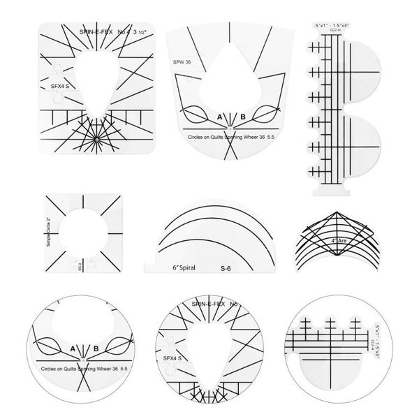 set/6pcs diy sewing supply patchwork tool practical painting ruler notions & tools, Black
set/6pcs diy sewing supply patchwork tool practical painting ruler notions & tools, Black