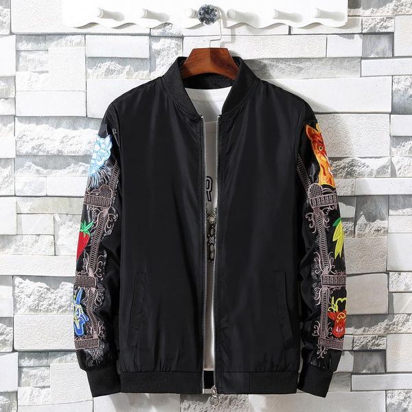 men's jackets fashion men jacket coat hip hop handsome embroidery sleeve patchwork streetwear mens bomber clothes, Black;brown
men's jackets fashion men jacket coat hip hop handsome embroidery sleeve patchwork streetwear mens bomber clothes, Black;brown