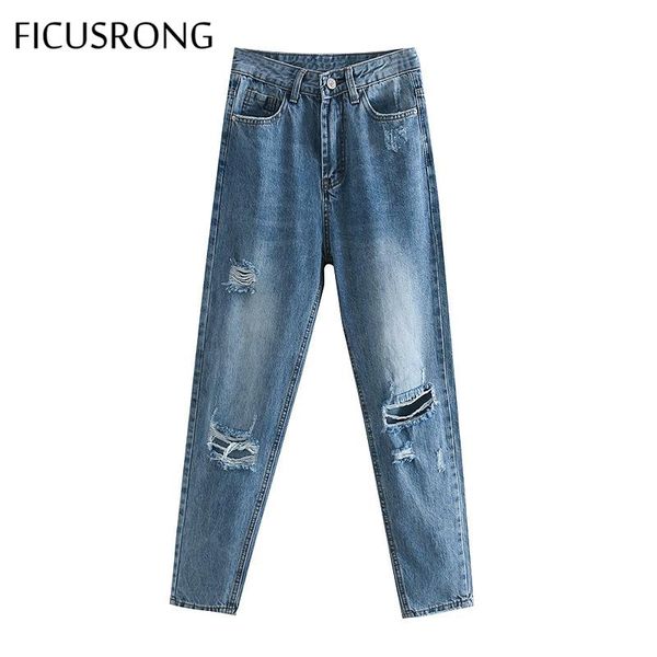 women's jeans 2021 summer women mid-waist straight lady fashion loose streetwear hole denim pants cool girl trousers ficusrong, Blue
women's jeans 2021 summer women mid-waist straight lady fashion loose streetwear hole denim pants cool girl trousers ficusrong, Blue