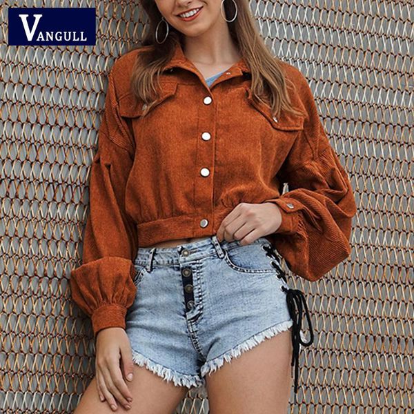women's jackets vangull women corduroy short jacket solid loose turn down collar button pocket crop coat long lantern sleeve outwear 20, Black;brown
women's jackets vangull women corduroy short jacket solid loose turn down collar button pocket crop coat long lantern sleeve outwear 20, Black;brown