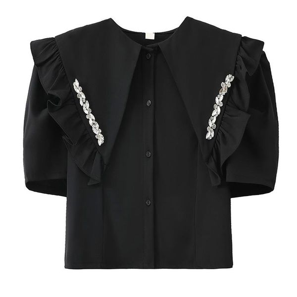 women's blouses & shirts jmprs luxury diamonds women short designed puff sleeve black white tuxedo shirt fashion summer button up ladie
women's blouses & shirts jmprs luxury diamonds women short designed puff sleeve black white tuxedo shirt fashion summer button up ladie