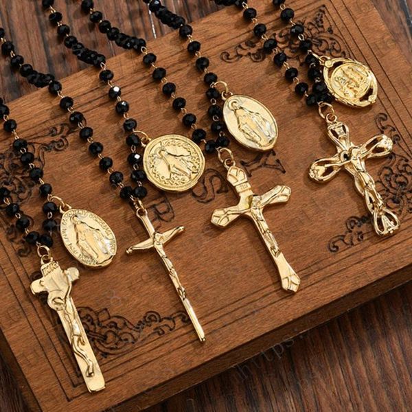 pendant necklaces vintage stainless steel jesus cross beads necklace long jewelry gift, Silver
pendant necklaces vintage stainless steel jesus cross beads necklace long jewelry gift, Silver