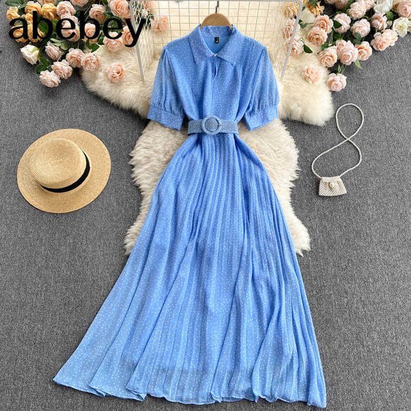 women retro dot dress korean puff sleeve turn down collar pleated a-line dresses summer boho print belt ruffles dress 210715, Black;gray
women retro dot dress korean puff sleeve turn down collar pleated a-line dresses summer boho print belt ruffles dress 210715, Black;gray