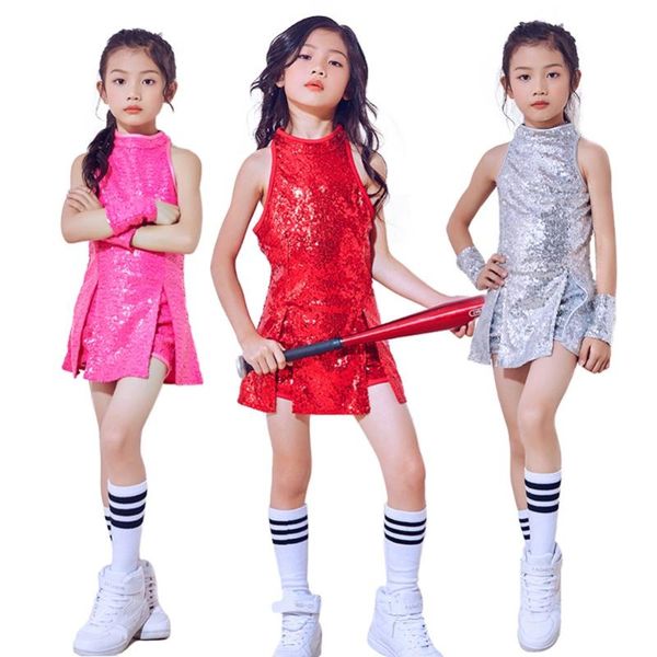 girl's dresses 4 pcs children girls sequins jazz latin hiphop street dance dress costume ballroom dancewear stage performance clothing, Red;yellow
girl's dresses 4 pcs children girls sequins jazz latin hiphop street dance dress costume ballroom dancewear stage performance clothing, Red;yellow
