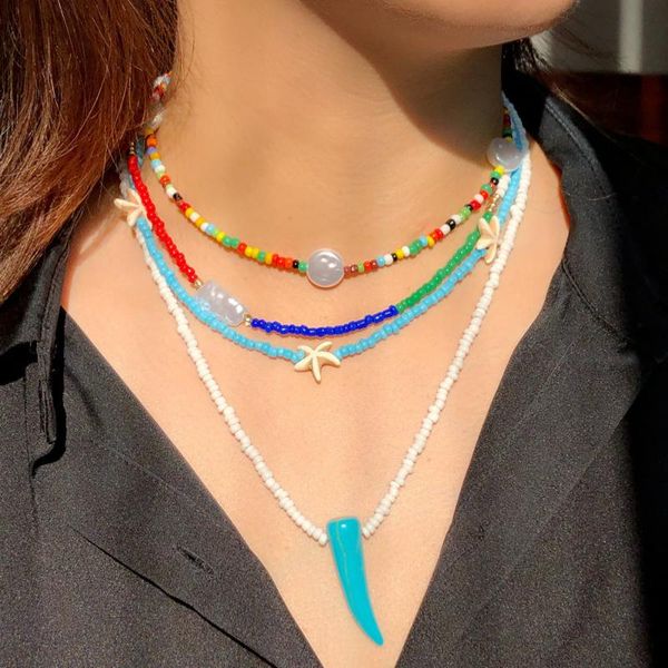 chokers bohemian exaggerated millet beads choker necklace women starfish pearl ethnic style colorful layered, Golden;silver
chokers bohemian exaggerated millet beads choker necklace women starfish pearl ethnic style colorful layered, Golden;silver