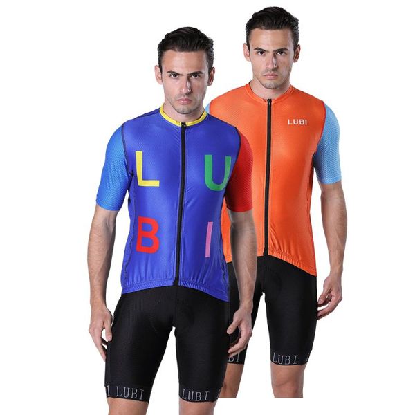 racing sets lubi letter logo man cycling jersey set summer bicycle bib shorts kits bike clothes mtb clothing ride suit reflection sponge pad, Black;blue
racing sets lubi letter logo man cycling jersey set summer bicycle bib shorts kits bike clothes mtb clothing ride suit reflection sponge pad, Black;blue