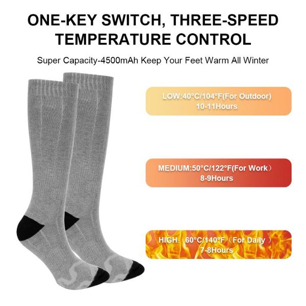 sports socks 3adjustable warmer electric heated rechargeable battery for women men winter outdoor skiing cycling sport, Black
sports socks 3adjustable warmer electric heated rechargeable battery for women men winter outdoor skiing cycling sport, Black